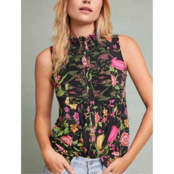 Anthropologie Tops - Anthropologie Akemi + Kim Sleevless Floral Blouse